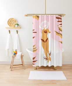 Eco-Friendly Disney Boho Meisjesgordijn with Extra Durable Lang Gordijn - Waterproof and Pink with Hooks Included
