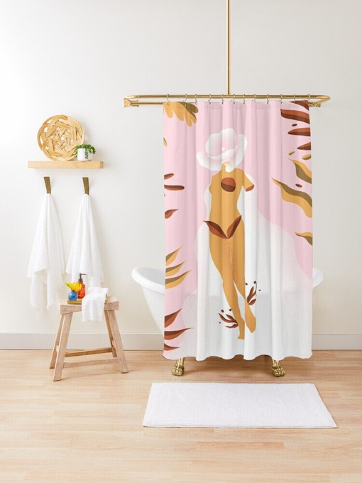 Eco-Friendly Disney Boho Meisjesgordijn with Extra Durable Lang Gordijn - Waterproof and Pink with Hooks Included