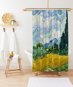 Eco-Friendly Van Gogh Art Shower Curtain - Art Nouveau Styles for Farmhouse Shower Decor
