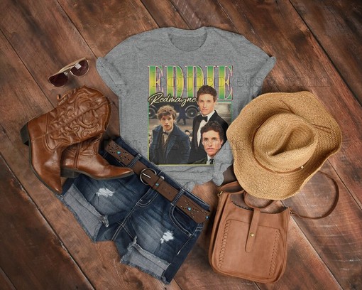 Eddie Redmayne Retro 90s Shirt - Vintage Eddie Redmayne and Classic Tee - Image 3