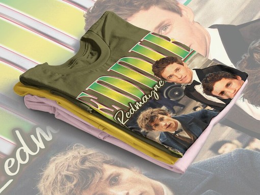 Eddie Redmayne Retro 90s Shirt - Vintage Eddie Redmayne and Classic Tee - Image 4