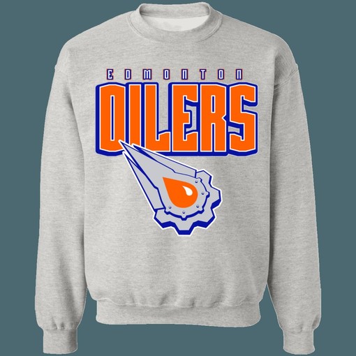 Edmonton Oilers Gear Logo Vintage NHL Sweatshirt Hoodie TShirt For Hockey Lovers with Distinctive Logo