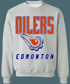 Edmonton Oilers OIL Stone Vintage NHL Sweatshirt Hoodie TShirt For Hockey Lovers in Retro Style