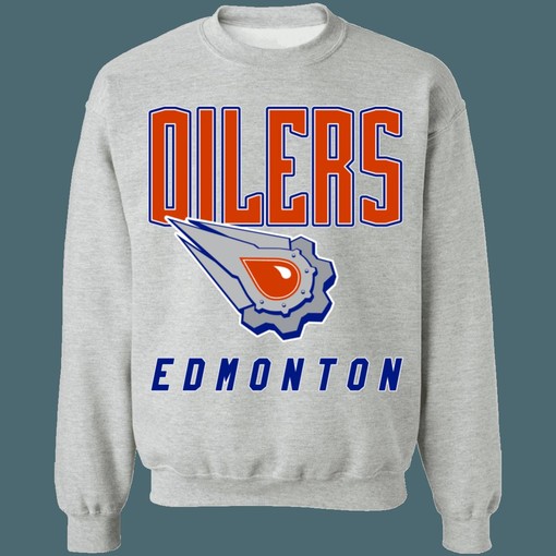 Edmonton Oilers OIL Stone Vintage NHL Sweatshirt Hoodie TShirt For Hockey Lovers in Retro Style