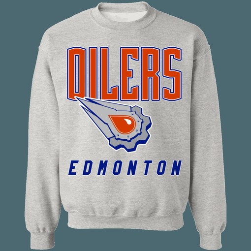 Edmonton Oilers OIL Stone Vintage NHL Sweatshirt Hoodie TShirt For Hockey Lovers in Retro Style - Image 3