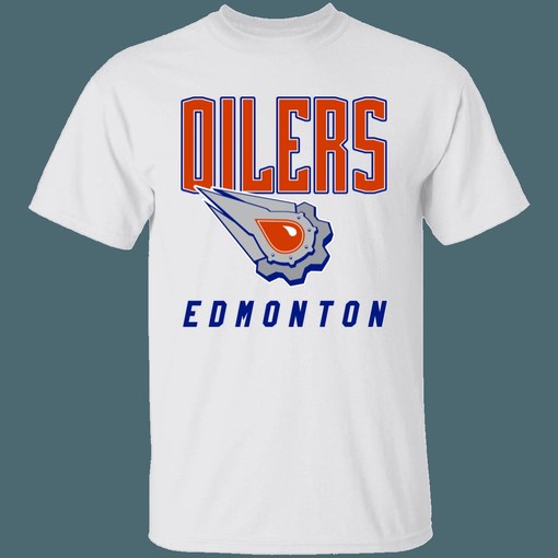 Edmonton Oilers Oil Stone Retro NHL T-Shirt Sweatshirt Hoodie National Hockey League Shirt with Classic Look
