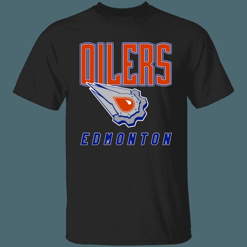 Edmonton Oilers Oil Stone Retro NHL T-Shirt Sweatshirt Hoodie National Hockey League Shirt with Classic Look - Image 3