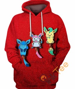 Eeveelutions Leafeon Sylveon Glaceon All Over Print 3D Hoodie