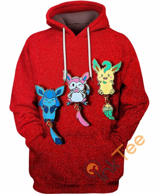 Eeveelutions Leafeon Sylveon Glaceon All Over Print 3D Hoodie
