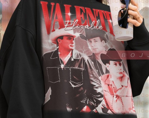 El Gallo de Oro Singer-Songwriter Retro Shirt with Valentin Elizalde - Image 4
