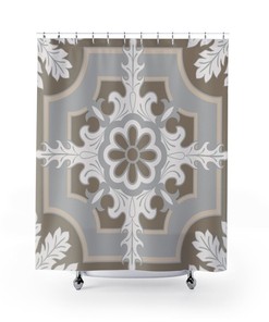 Elegant Contemporary Shower Curtain for College Dorm and Bathroom
