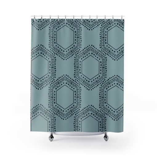 Elegant Contemporary Shower Curtain with Unique Design for Bathroom