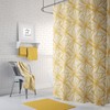 Elegant Mustard Floral Shower Curtain with Stylish Design for Your Bathroom- SHOWER61