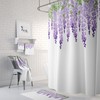 Elegant Wisteria Floral Vines Shower Curtain Set - Optional Bath Mat and Towels for Sophisticated Bathroom Decor