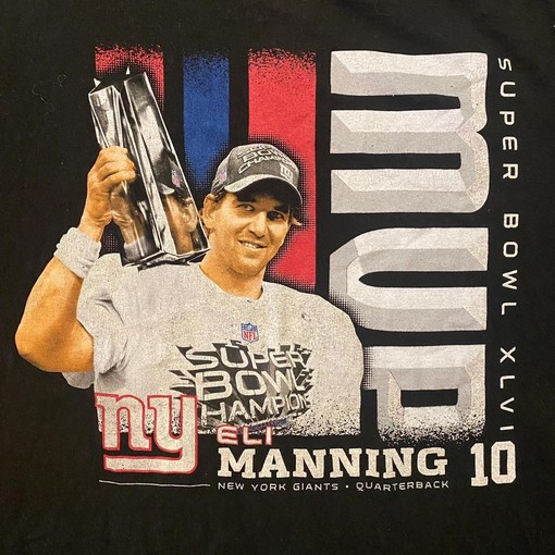 Eli Manning Super Bowl MVP New York Giants Vintage Sweatshirt T-Shirt - NFL Fan Apparel - Image 2