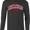 Elite Fan Shop Fan Favorite Dark Heather Arch Long Sleeve Tee Shirt - Hogs Shirt Gifts for Razorbacks Lovers