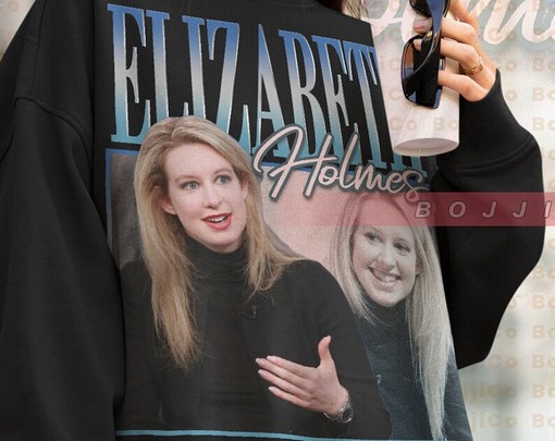 Elizabeth Holmes Business Woman Retro Sweatshirt - Vintage Entrepreneur Tees - Image 4