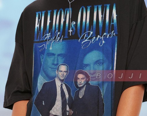 Elliot Stabler Olivia Benson SVU Homage Tee - Retro 90s Vintage Tshirt - Law And Order Series Fans Gift - Image 2