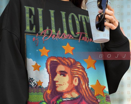 Elliot Sweatshirt - STARDW VALLY Fan Gift Featuring Food Spirit, Emily & Elliot Characters - Image 4