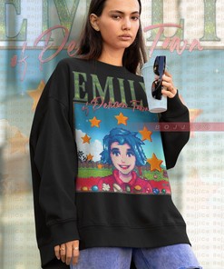 Emily Sweatshirt - STARDW VALLY Fan Gift Featuring Food Spirit, Haley & Emily Characters