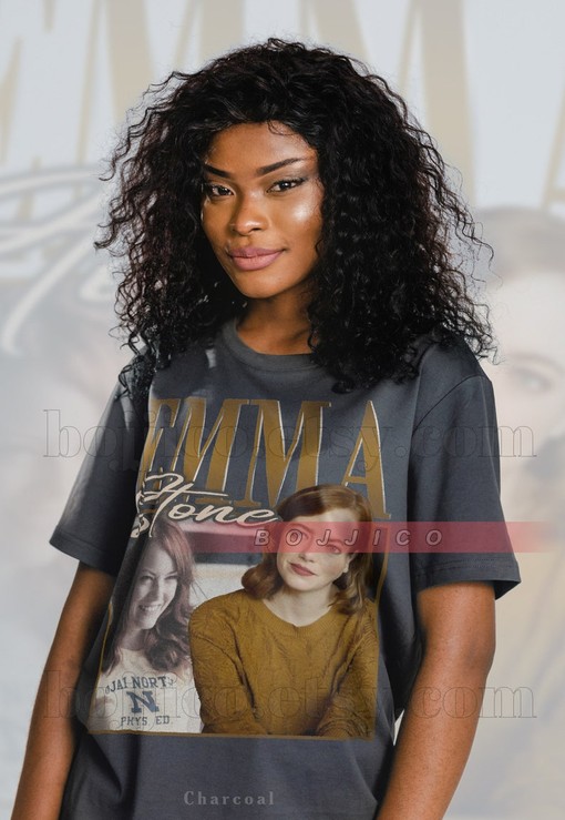 Emma Stone Homage Tshirt - Vintage Movie Shirt for Women, Emma Stone Mary Jane Tee - Image 4