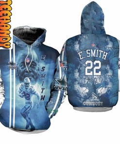 Emmitt Smith 22 Dallas Cowboys 3D Hoodie All Over Print for Fans