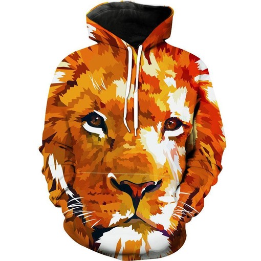 Epic Animal Lion Printed All Over Print 3D Hoodie for Animal Lovers