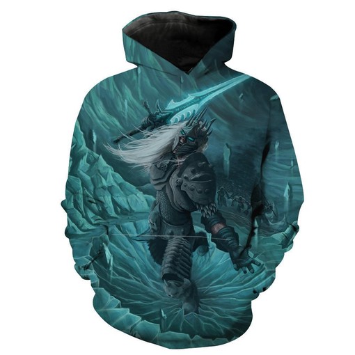 Epic Arthas 3D Printed All Over Custom Hoodie