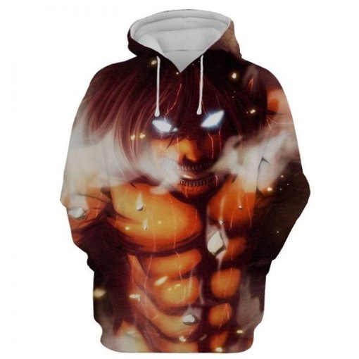 Eren Yeager Custom 3D Hoodie - Attack on Titan Anime All Over Print