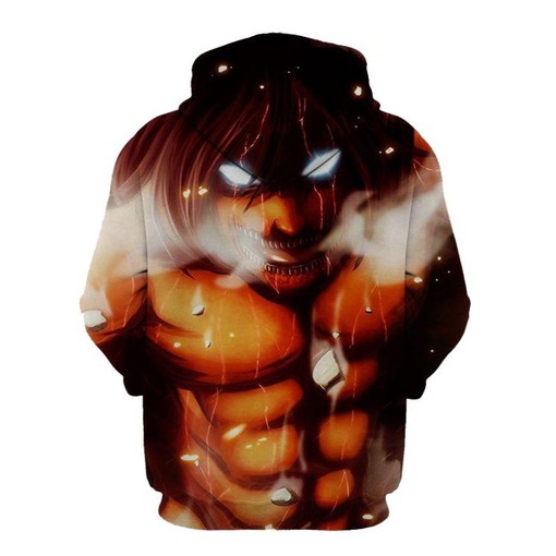 Eren Yeager Custom 3D Hoodie - Attack on Titan Anime All Over Print - Image 2