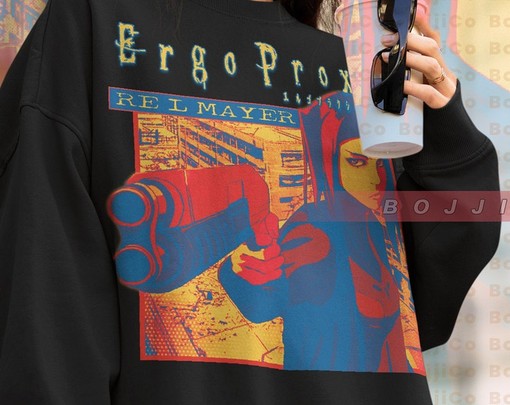 Ergo Proxy Fan T-Shirt - Classic Movie T Shirt, RE-I Mayer Vintage Sweater - Image 4