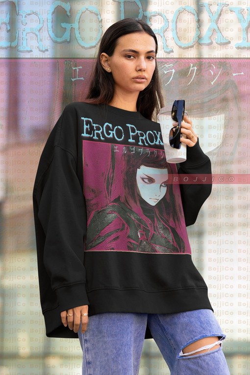 Ergo Proxy Sweatshirt - Vintage Film T-Shirt, Ergo Proxy Retro 90s Sweater
