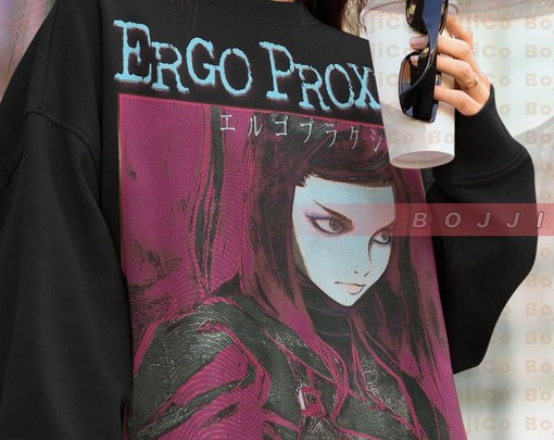 Ergo Proxy Sweatshirt - Vintage Film T-Shirt, Ergo Proxy Retro 90s Sweater - Image 4