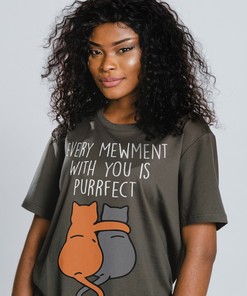 Every Mewment with You Is Perfect Lovers Unisex Tee with Cat Lover Quote
