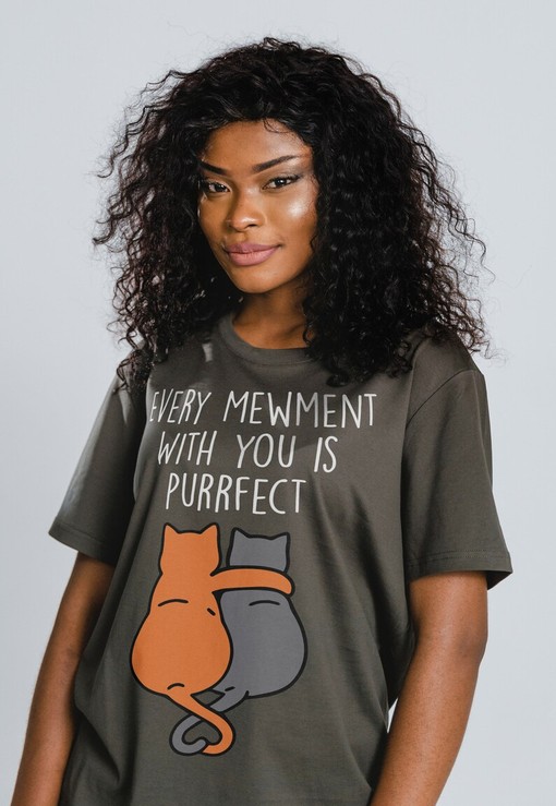 Every Mewment with You Is Perfect Lovers Unisex Tee with Cat Lover Quote