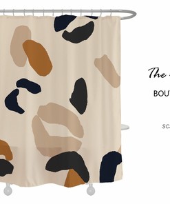 Extra Long Heavy Quality Art Shower Curtain, Colorful Lips Design, Bathroom Decor with Hooks