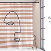 Eye-Catching Minimalist Stripe Disney Shower Curtain, Waterproof and Comes with Hooks
