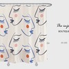 Eye-catching Girl Face Print Kids Bathroom Shower Curtain - Modern Art and Easy to Wash