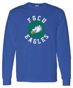 FGCU Eagles Distressed Circle Logo NCAA Shirt Sweatshirt Pullover Hoodie For Fans