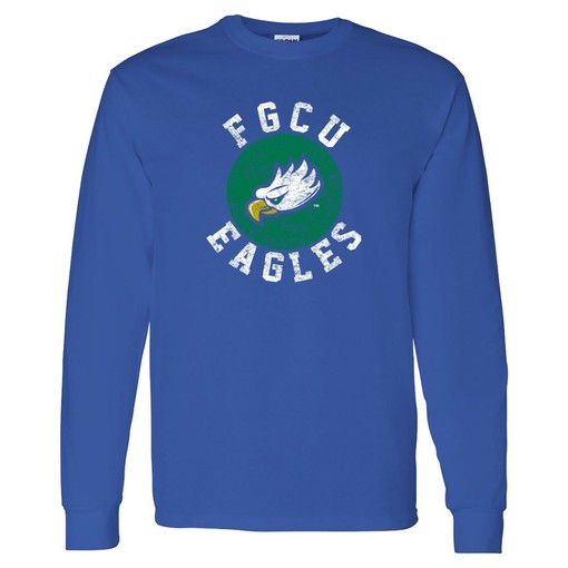 FGCU Eagles Distressed Circle Logo NCAA Shirt Sweatshirt Pullover Hoodie For Fans