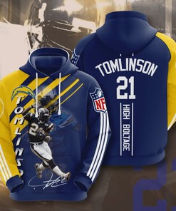Fall Style Custom Sport Design All Over Print 3D Hoodie - Los Angeles Chargers Fans