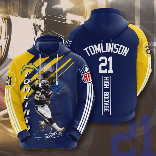 Fall Style Custom Sport Design All Over Print 3D Hoodie - Los Angeles Chargers Fans
