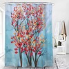 Fall in Love with Watercolor Autumn Leaves Shower Curtain, Fall Trees and Forest Fabric Bathroom Curtain