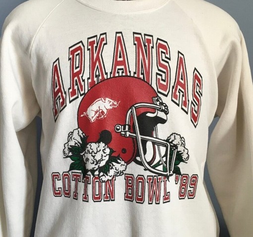 Fan Gift - Vintage Arkansas Razorbacks Cotton Bowl Football Sweatshirt, Retro NCAA Shirts