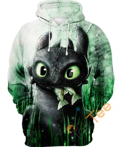 Fanart Hoodie with All Over Print of Toothless - 3D Design