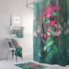 Fantasy Pink and Sea Green Mermaid Shower Curtain with Optional Bath Set | baby shower curtains