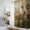 Farmhouse Bathroom Decor with Rustic Cow Shower Curtain and Restroom Shower Curtain Ideas
