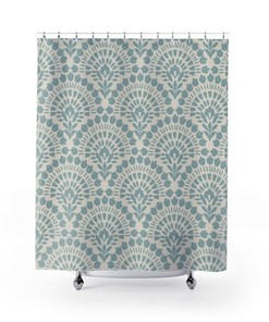Farmhouse Style Bath Curtain - Rustic and Cottagecore Bathroom Decor
