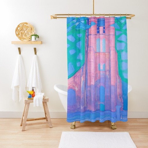 Fauvism Piet Mondrian Art Shower Curtain | Waterproof Curtain + Hooks | Eco-Friendly Bathroom Decor