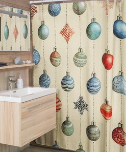 Faux Textured Retro Shower Curtain Set - Home Gift, Tub Curtain and Bathroom Accessories